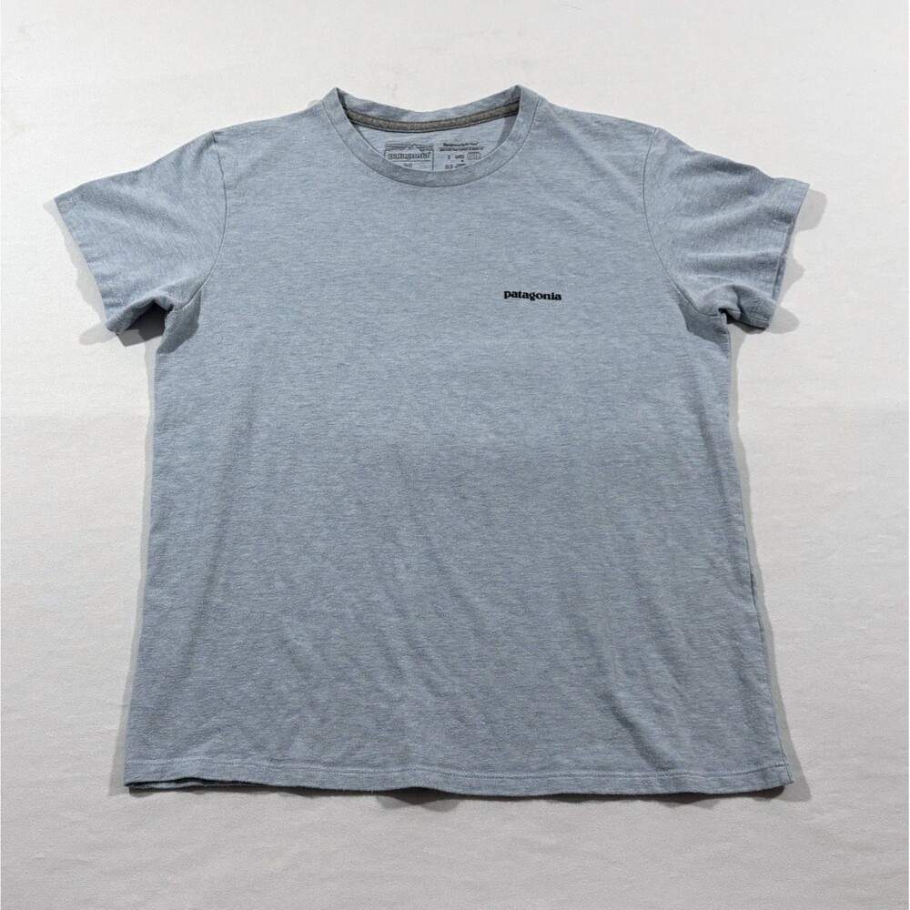 Patagonia Mens Blue Graphic Logo Crew Short Sleeve Responsibili-Tee T-shirt Sz M
